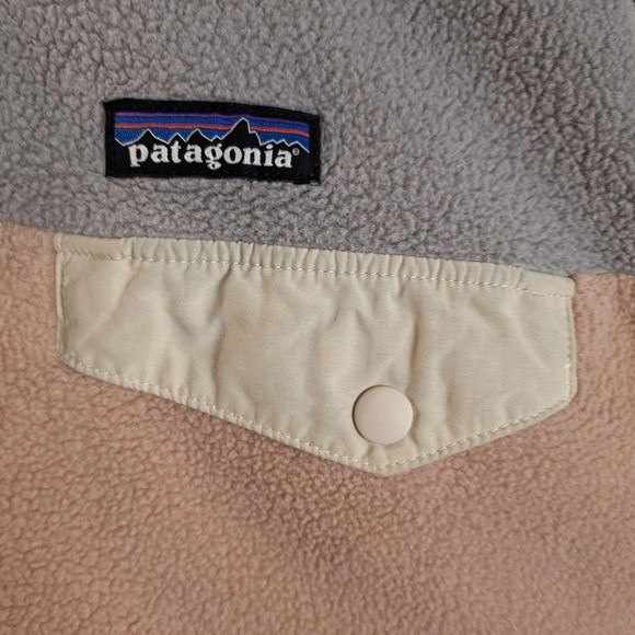 Patagonia Sweater Womens Large Gray Synchilla Snap-T Fleece Pullover Colorblock - Picture 6 of 16
